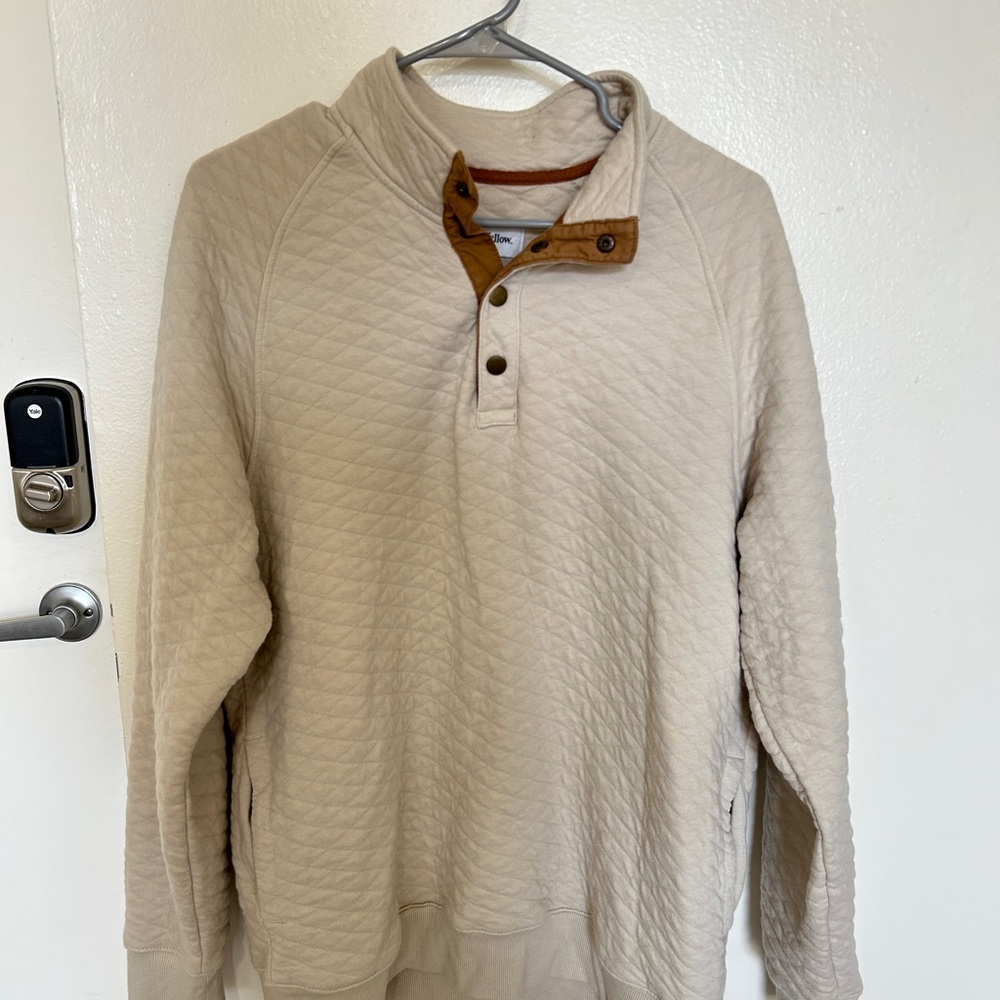 Goodfellow & Co Cream Quilted Sweater